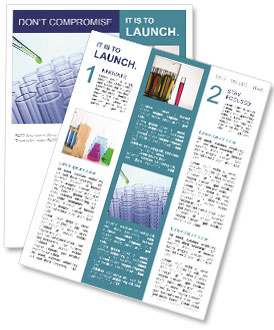 Macro Shot Of A Pipette Dispensing Green Sample Into A Test Tube. Newsletter Template