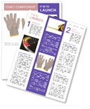 Isolated White Background: Yellow And Black Fabric Gloves Newsletter Template