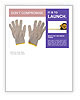 Isolated White Background: Yellow And Black Fabric Gloves Newsletter Template