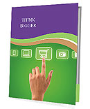 Selecting Shopping Cart Icon From Green Media Symbols By Hand Presentation Folder