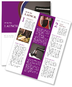 Red Wine Pouring By Waiter On Charcoal Gradient Backdrop Newsletter Template