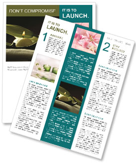 Relaxing Spa Atmosphere: Candlelight On Towel Newsletter Template