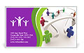 Network Diagram Showing Interconnected People With Arrows Business Card Template