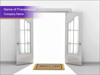 White Entrance Hall PowerPoint Template