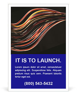 Black Background With Multicolored Computer Cable - Eye-Catching Tech Accessory Ad Template