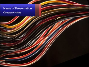 Creative Composition of Computer Cables PowerPoint Template