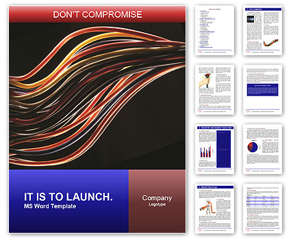 Black Background With Multicolored Computer Cable - Eye-Catching Tech Accessory Word Template