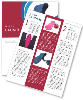 Close-Up Of Spotted Tie On A Plain White Background Newsletter Template