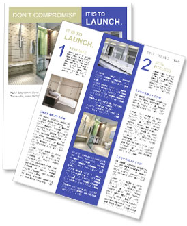 Stylish And Modern Bathroom Interior Design: Stunning 3D Render Newsletter Template
