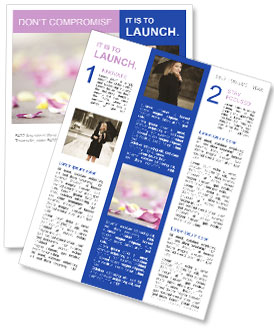 Sidewalk Decorated With Scattered Rose Petals Newsletter Template