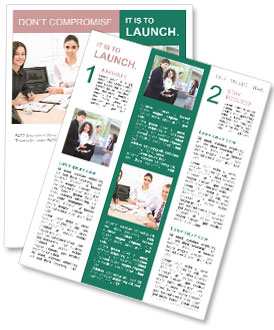 Business Meeting Of Successful Partners Discussing Plans Newsletter Template