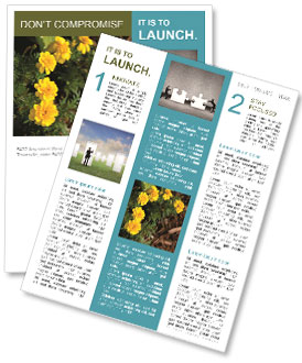 Yellow Flowers in the Garden Newsletter Template