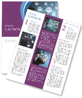 Focused Businessman Utilizing Modern Technology In The Workplace Newsletter Template