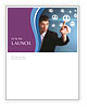 Focused Businessman Utilizing Modern Technology In The Workplace Newsletter Template