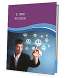 Focused Businessman Utilizing Modern Technology In The Workplace Presentation Folder