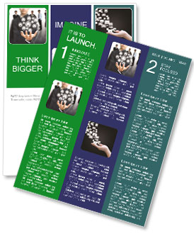 Businessman Building Team Newsletter Template