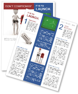 Isolated 3D Engineer Man With Led On White Background Newsletter Template