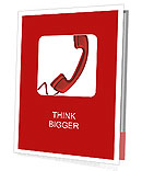 Isolated Illustration Of A Red Phone On A White Background Presentation Folder