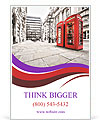 Street Decor: Two Eye-Catching Red Phone Booths Ad Template