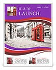 Street Decor: Two Eye-Catching Red Phone Booths Flyer Template