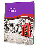 Street Decor: Two Eye-Catching Red Phone Booths Presentation Folder