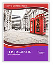 Street Decor: Two Eye-Catching Red Phone Booths Word Template