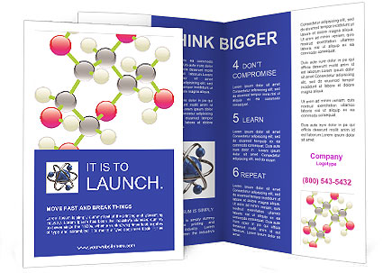 Glucose Molecular Ball-And-Stick Representation: A Visual Aid For Understanding Brochure Template
