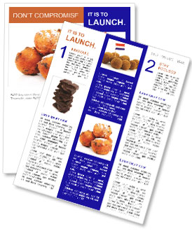 Isolated Oliebollen: A Stack Of Dutch Donuts, A Traditional New Year's Eve Food Newsletter Template