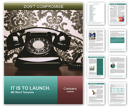 Desk Decor: Vintage Telephone Word Template