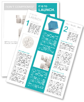 Numerous White 3D Cubes Newsletter Template