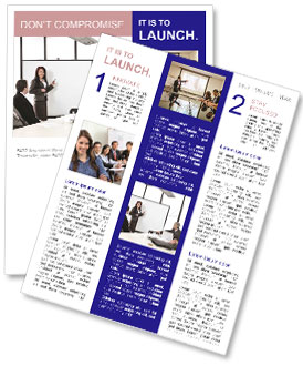 Office Presentation: Group Meeting For Business Purposes Newsletter Template