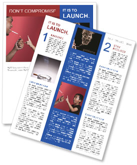 Request For Smoker To Quit Smoking By Asian Child Captured In Red Backdrop Newsletter Template
