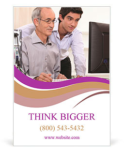 Assisting Office Workers: A Guide For Computer Technicians Ad Template