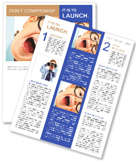 Boy Wearing Spectacles Newsletter Template