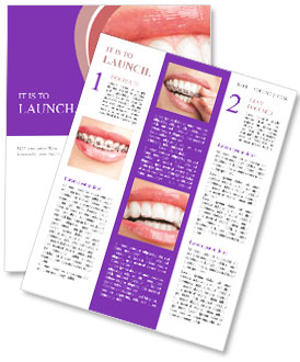 Tray for Teeth Whitening Newsletter Template