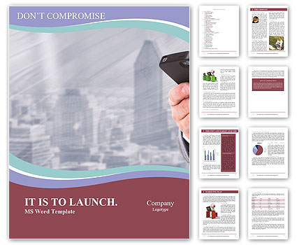 Phone Call Of A Businessman With Technology Background Word Template