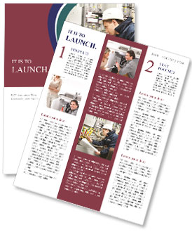 Inspecting High Voltage Power Electric Line: A Builder Electrician At Work In Industrial Distribution Fuseboard Checking Cabling Connection Newsletter Template