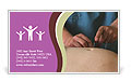 Acupuncture Treatment: A Man Receiving Needle Placement On His Stomach By A Practitioner Business Card Template