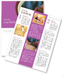 Acupuncture Treatment: A Man Receiving Needle Placement On His Stomach By A Practitioner Newsletter Template