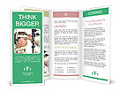 Pediatric Eye Exam: Young Boy Using Slit Lamp Microscope Brochure Template