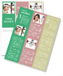 Pediatric Eye Exam: Young Boy Using Slit Lamp Microscope Newsletter Template