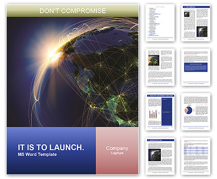 3D Earth Panorama Word Template