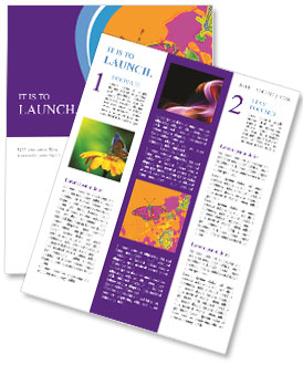 Psychedelic Butterfly Digital Art Painting With Retro 60S And 70S Style In Bright Colors - Square Composition Newsletter Template