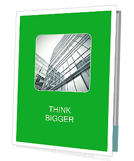 Dark High Rise Skyscrapers Seen From A Striking Perspective View Presentation Folder