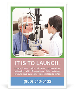 Sight Testing Services Provided By An Optometrist For Patients. Ad Template
