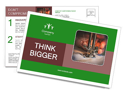 Creating Garments With A Sewing Machine: Tips And Techniques Postcard Template