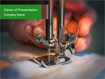 Work with Sewing Machine PowerPoint Template
