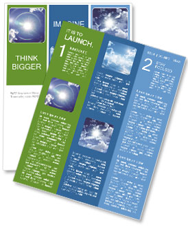 Background Of A Clear And Sunny Sky Newsletter Template