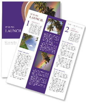 Rainbow Crossing By Two Palm Trees In California During Spring Season Newsletter Template