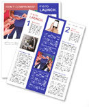 Technology: Human Hands Holding A Smartphone And Tablet Computer Newsletter Template